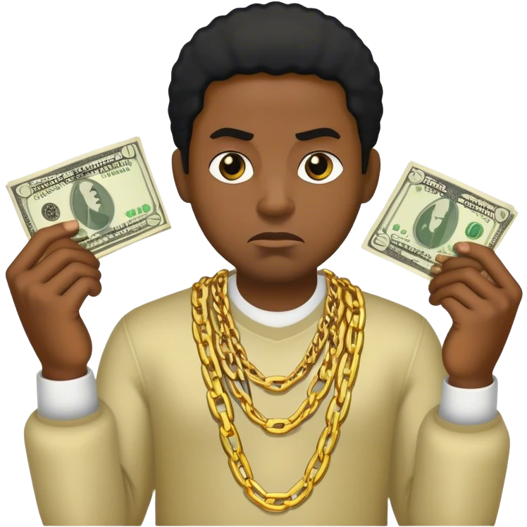gangsta with cash emoji