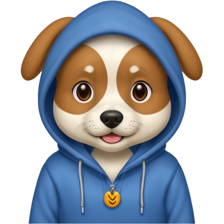 dog wearing hoodie emoji