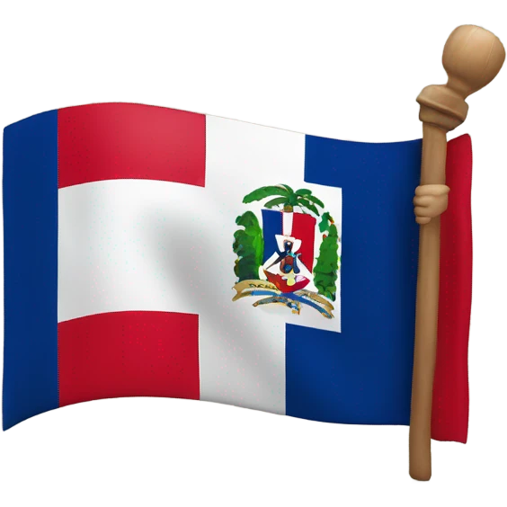 dominican flag with the figure emoji