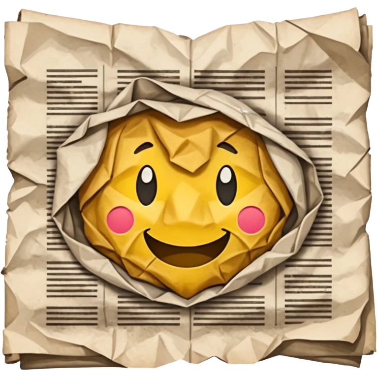 newspaper no face emoji