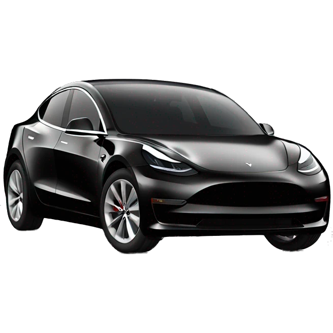 black tesla model 3 emoji