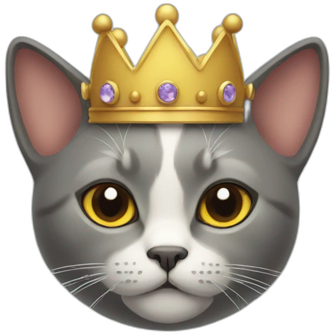 Cat with crown emoji