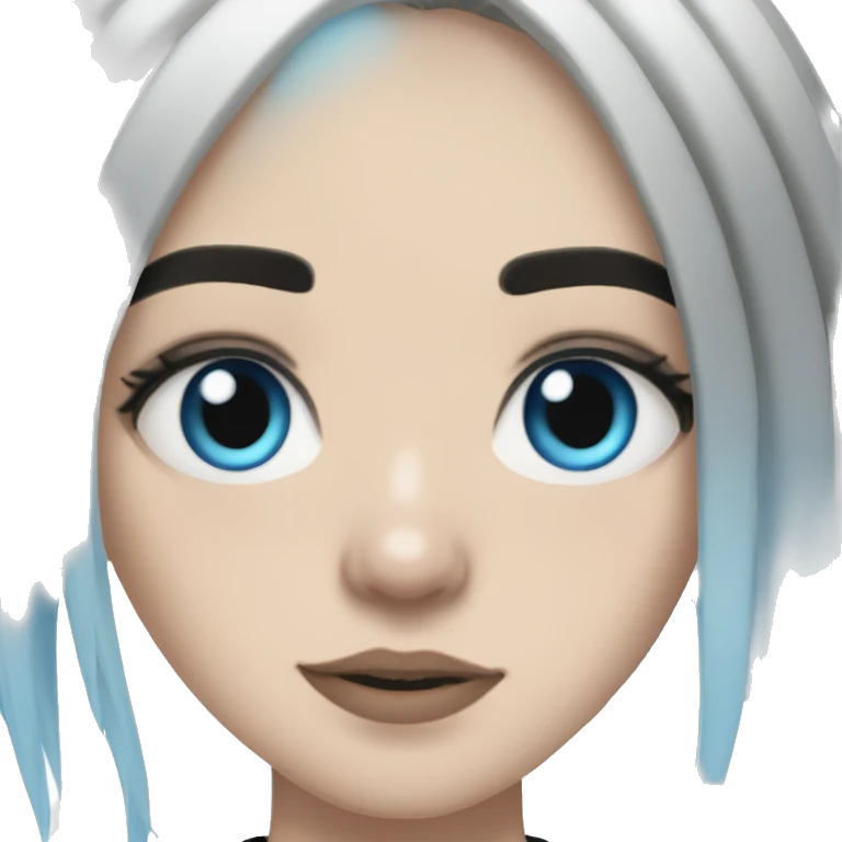 Billie eilish blue eyes black hair emoji
