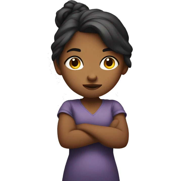 A pouting girl with her arms crossed emoji