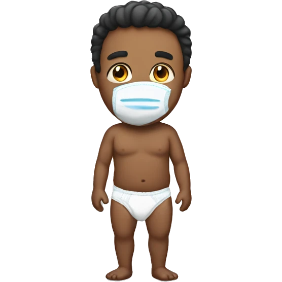 a man with a diaper emoji