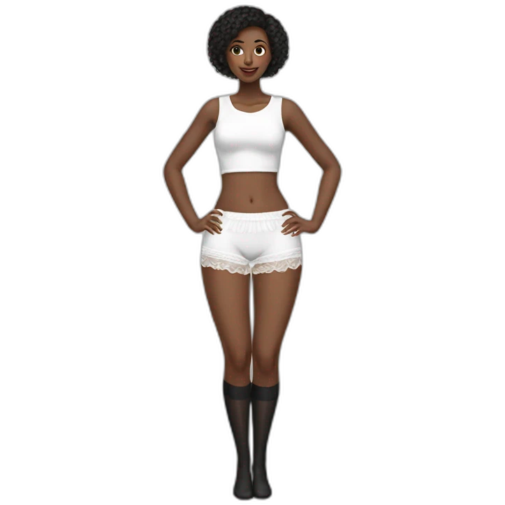 white-knickers-stockings-black-skirt emoji