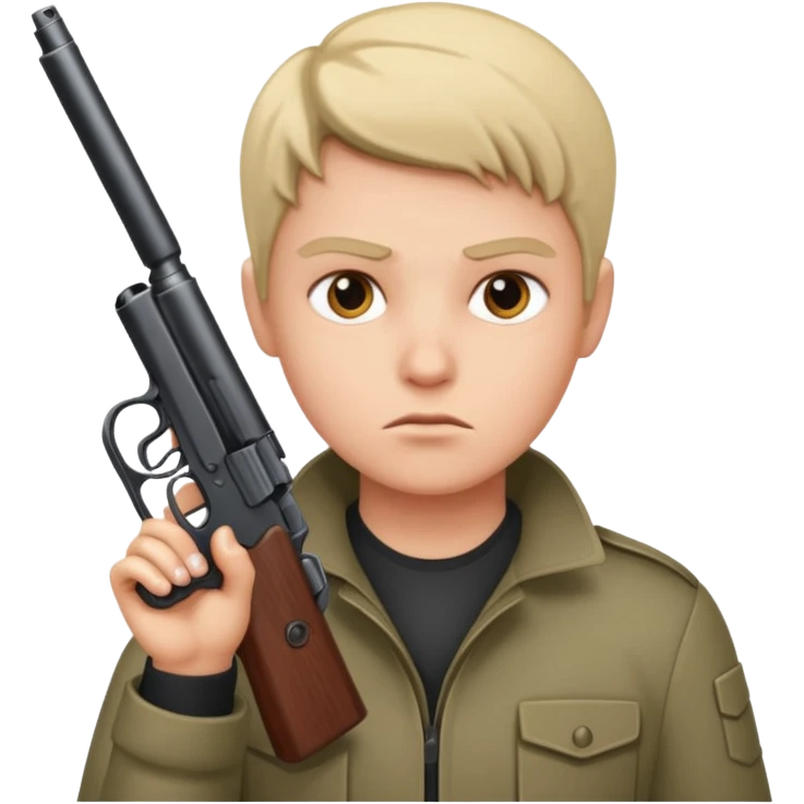 gun pointing next to head emoji