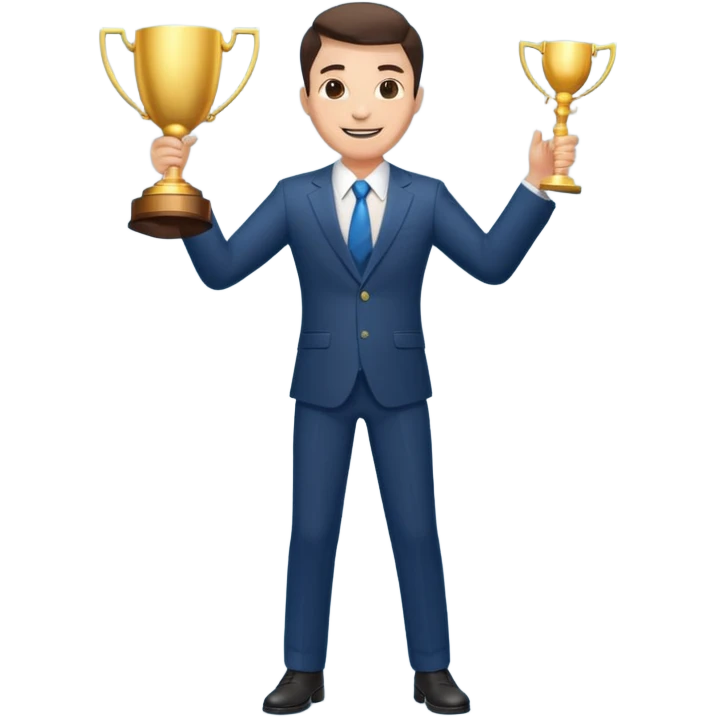 businessman celebrating full body emoji