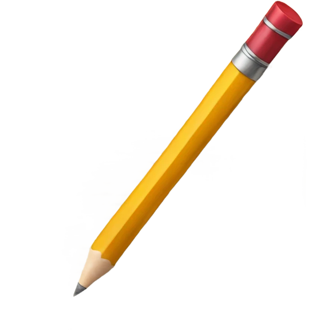 writing pencil on a document emoji