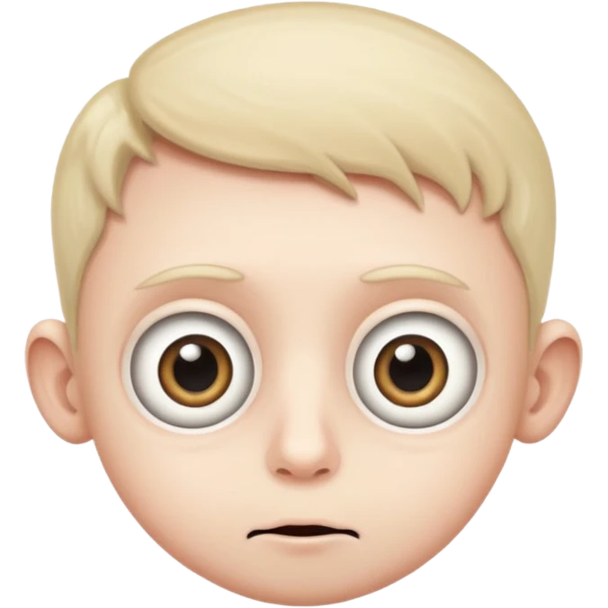 Little man with three big eyes emoji