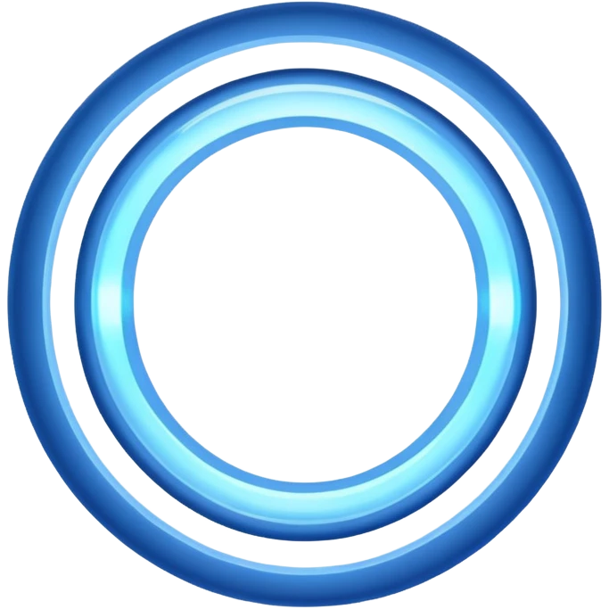 circular blue halo emoji