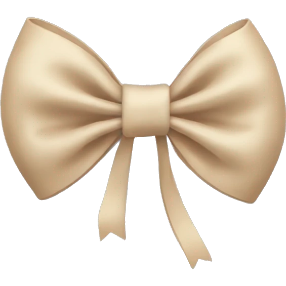 Beige bow emoji