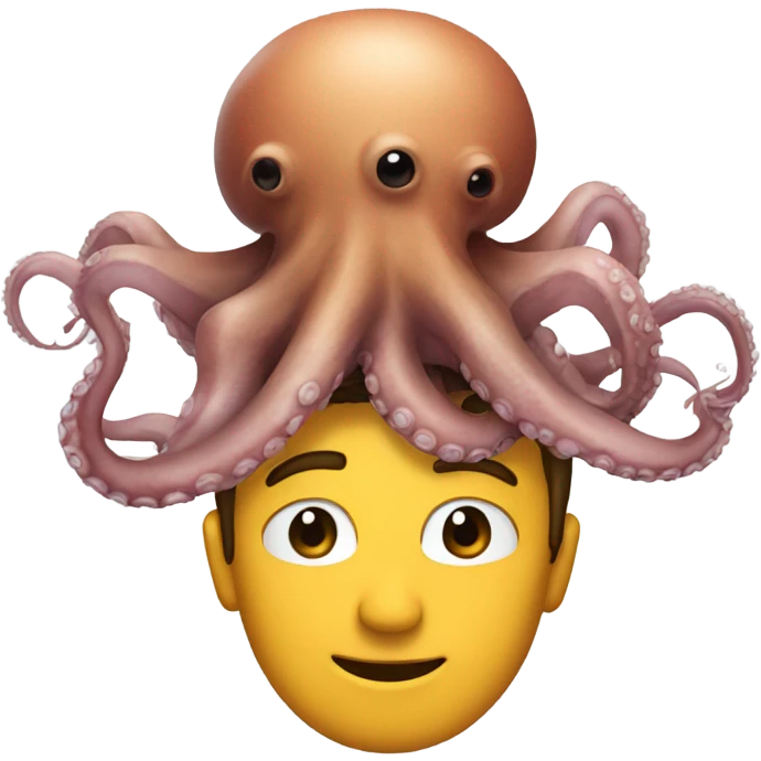 Guy with a ocotopus on his head emoji