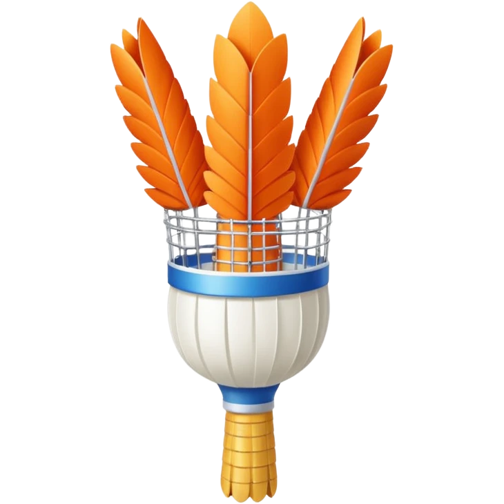 badminton shuttlecock clean white emoji
