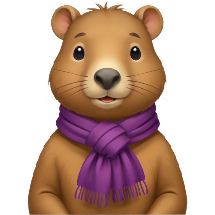 Capybara with scarf emoji