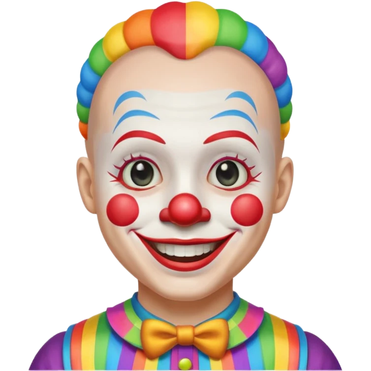 Clown with rainbow buzzcut emoji