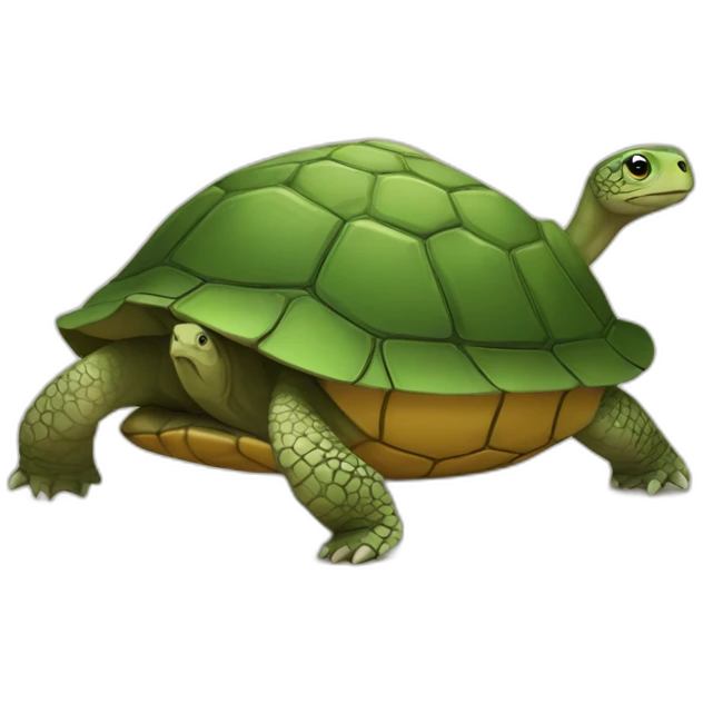 Chat sur une tortue emoji