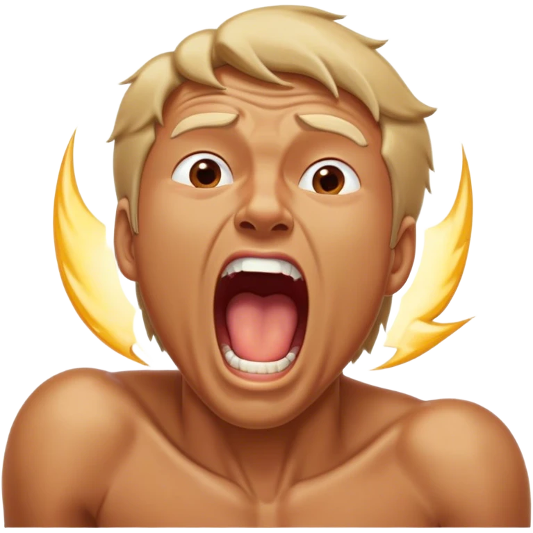 Cinematic Realistic Hercules Portrait, head tilted slightly with a dramatic, wide-open yawn, revealing a moment of relaxed strength. The lifelike textures of his powerful form and subtle, sunlit highlights emphasize his heroic presence even in a state of casual repose. emoji