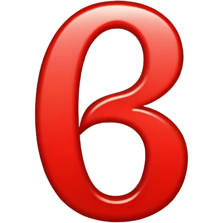 Number 6 in red emoji