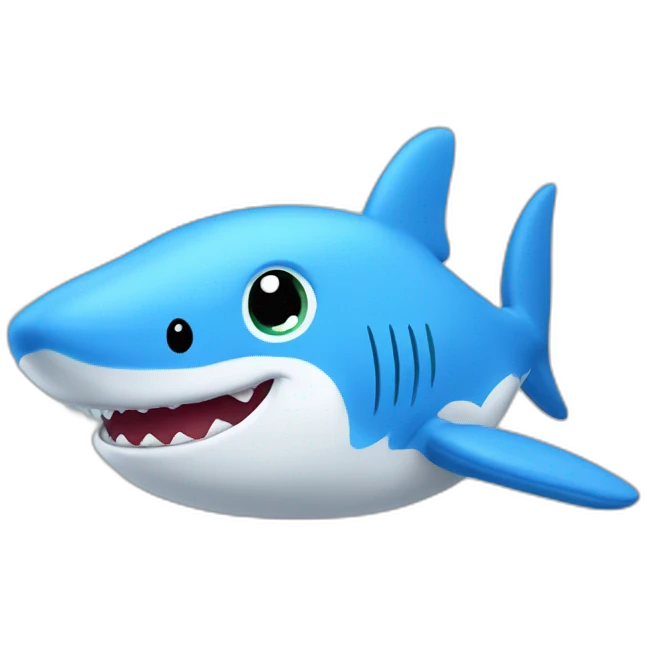 BLÅHAJ fluffy plush soft shark emoji