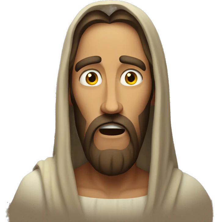 Scared Jesus emoji