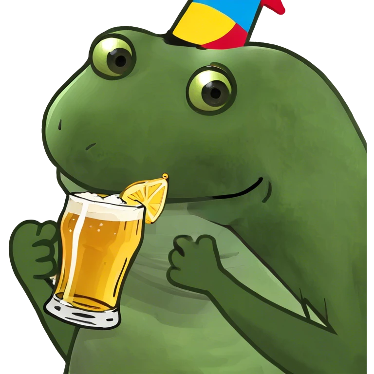 holding a beer emoji