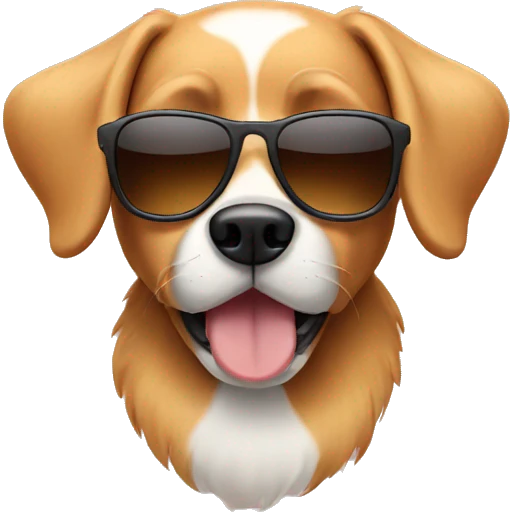 dog with sunglasses emoji
