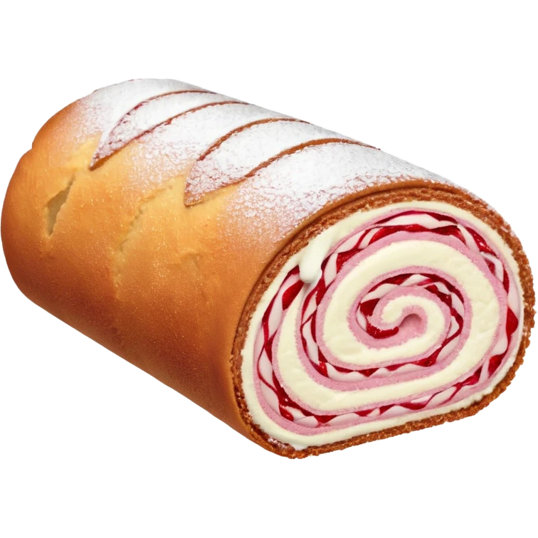 Strawberry Swiss roll emoji