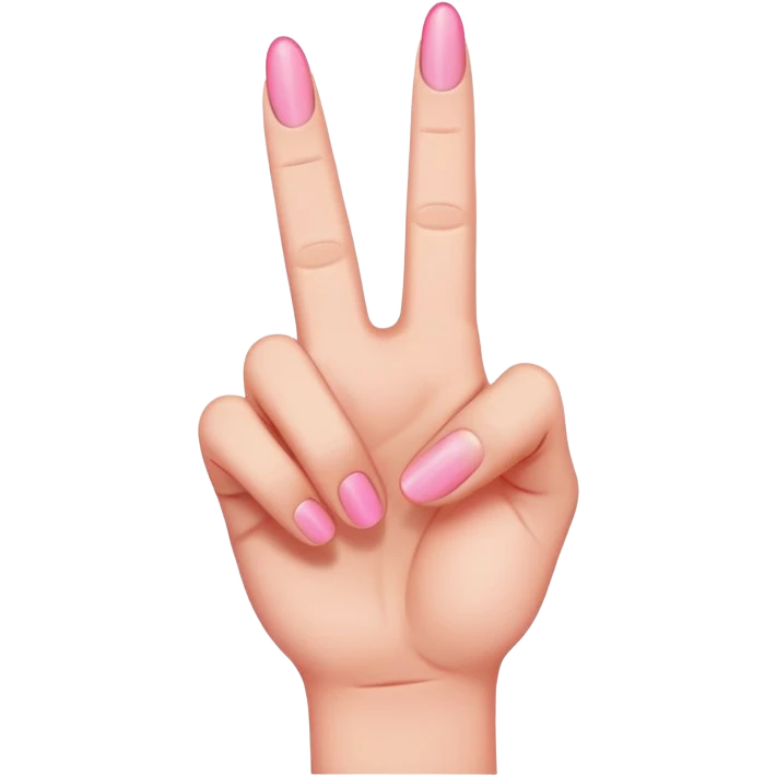 Pink middle finger emoji