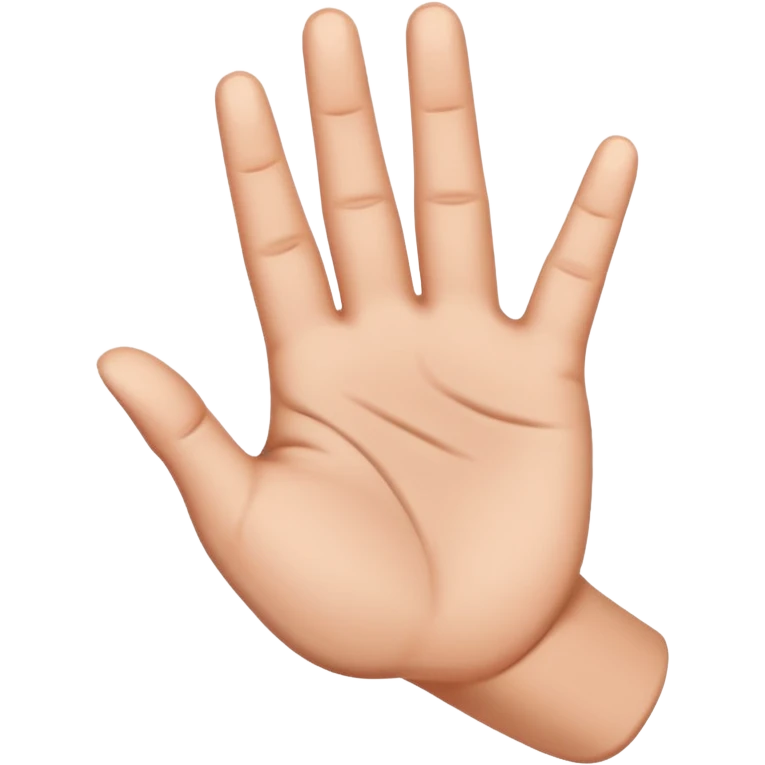 Fingering hand emoji of the palm side of the hand with the first and fourth finger are folded down, second and third finger are extended together touching each other  emoji