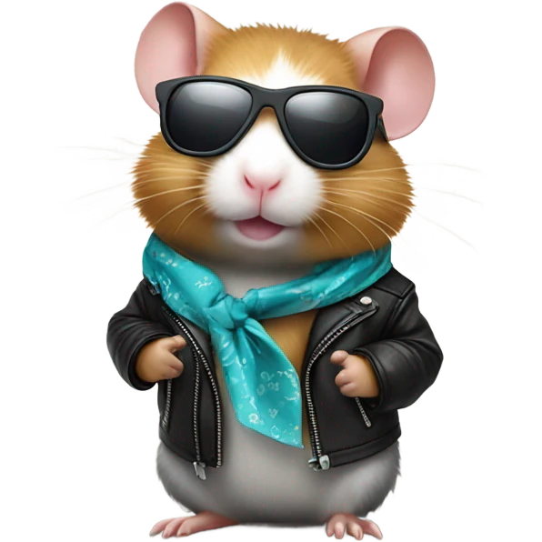 hamster with a cool outfit on emoji
