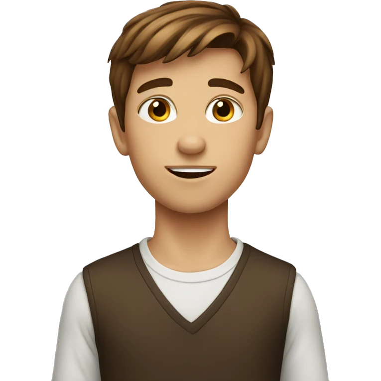 brown hair boy emoji