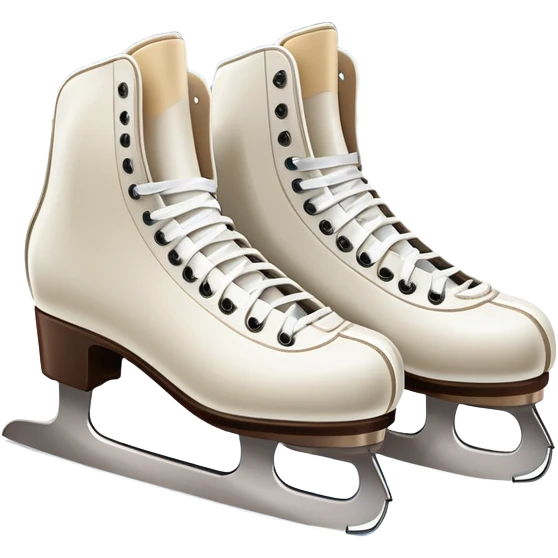 An icon showing a pair of elegant figure skates resting on scratched ice, with worn marks on the surface. The background features a grand arena with cheering spectators filling the stands, creating an atmosphere of excitement and athleticism. Transparent background included. emoji