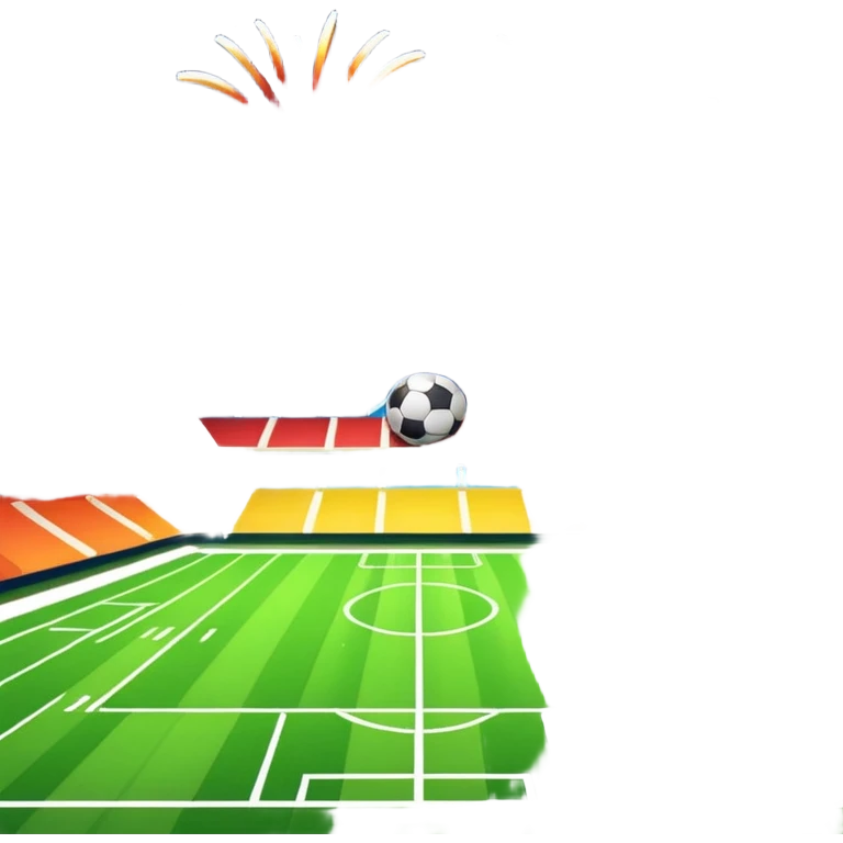 Football Field fireworks going on emoji