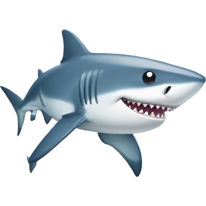 shark with bow emoji