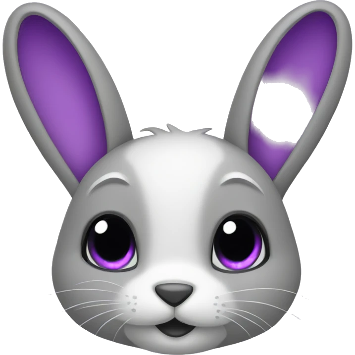 Bunny with purple flowers emoji