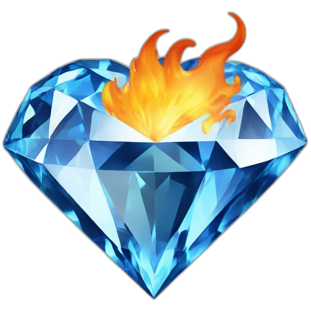 diamond heart on fire emoji