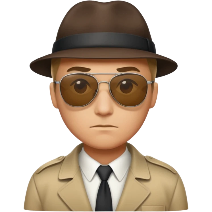 Sunglasses-wearing detective emoji