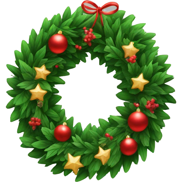 Christmas wreath emoji
