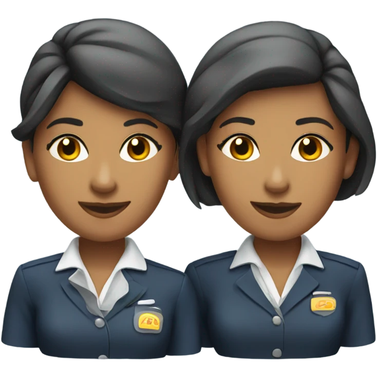 2 flight attendants  emoji
