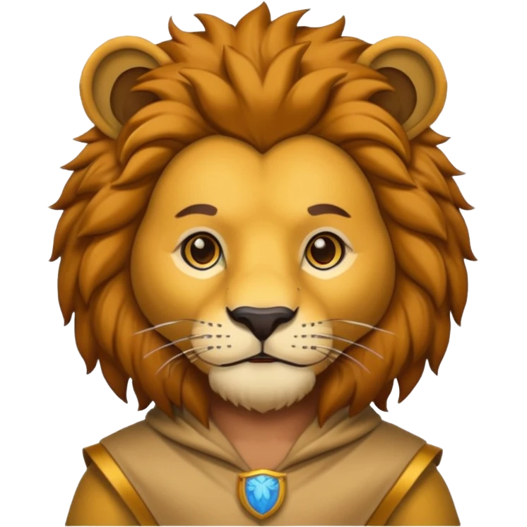 man in lion  costume  emoji