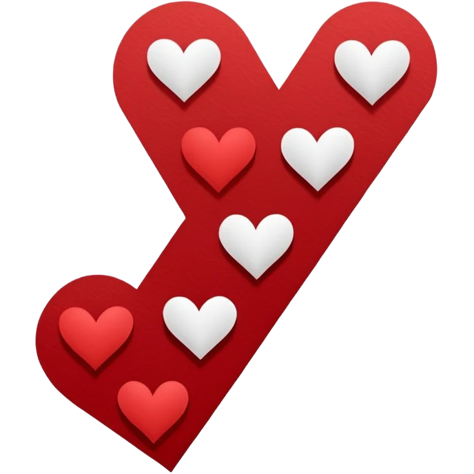 heart patterned bookmark emoji