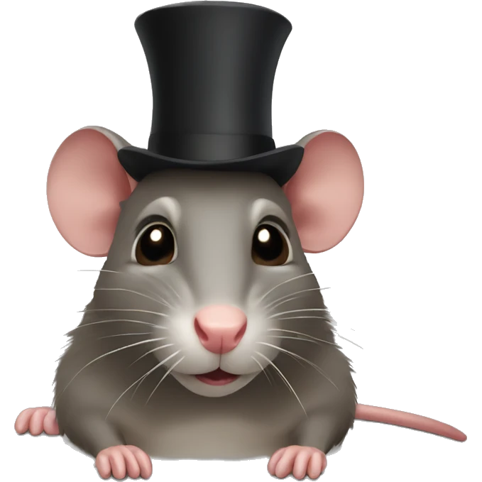 Rat with hat emoji