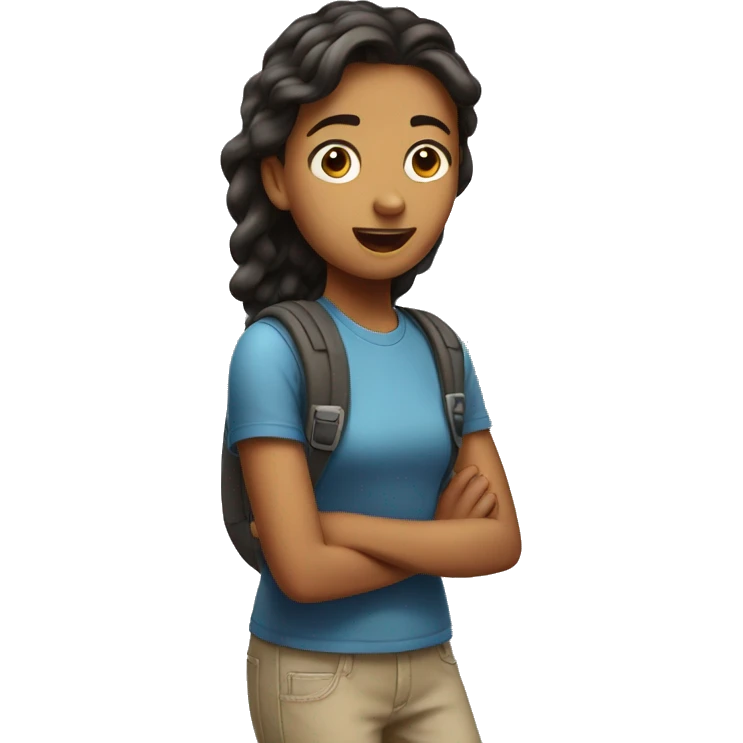 An emoji of a girl who is surprised and exiting  emoji