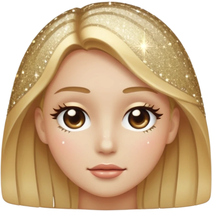 face silhouette with clear skin and sparkles emoji