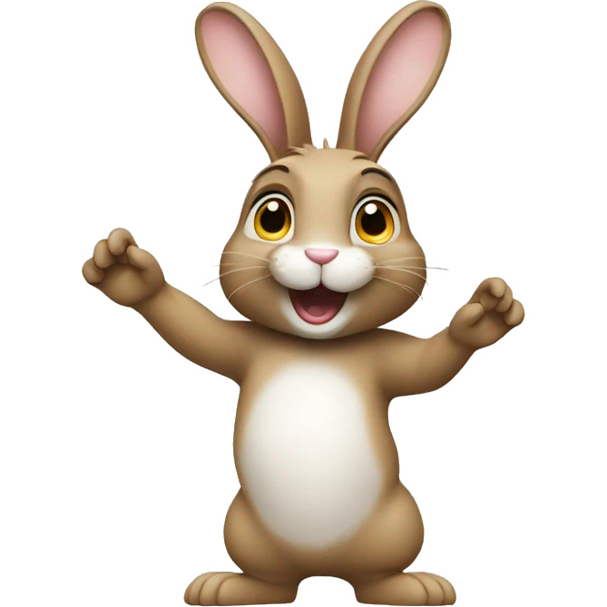 bunny waving emoji