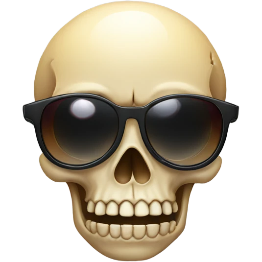 Skull with sun glasses and crying emoji