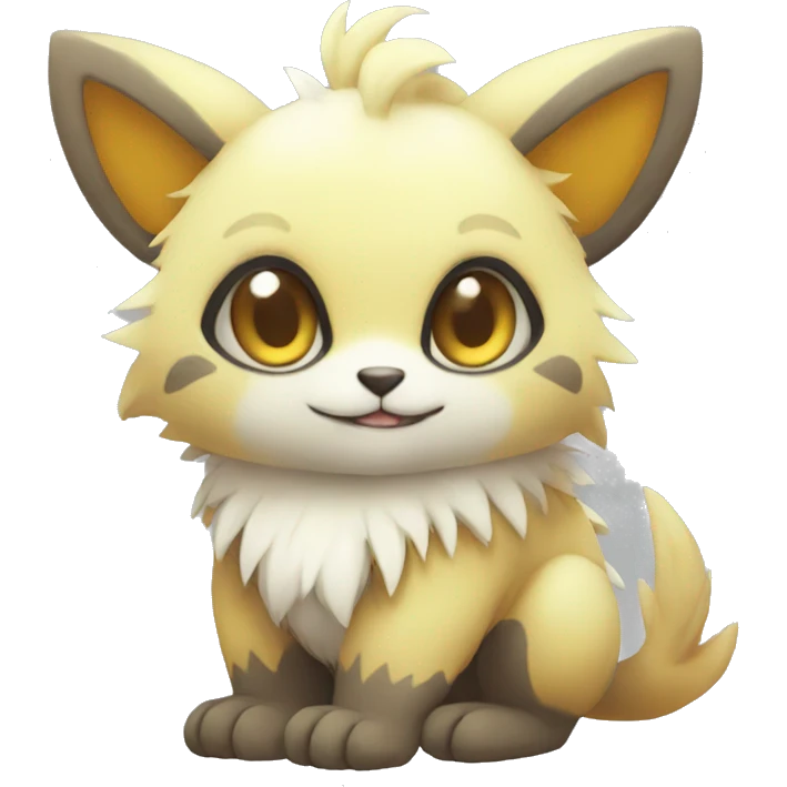 Cute cool fantasy animal hybrid Fakemon full body emoji