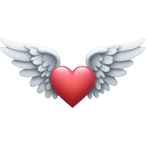 Heart with angel wings emoji