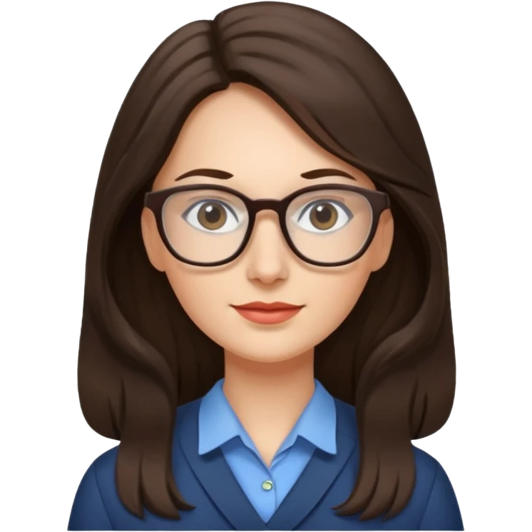 speaker long brunette woman teacher in 21 century emoji